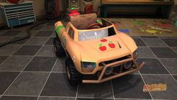 Size: 1024x576 | Tagged: safe, applejack, g4, 3d, honest buck, kart, modnation racers, no pony