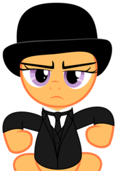 Size: 4100x6000 | Tagged: safe, artist:magister39, scootaloo, g4, absurd resolution, bowler hat, clothes, female, hat, solo, suit