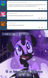 Size: 1001x1627 | Tagged: safe, artist:rivalcat, nightmare moon, g4, comic, cute, discordnightmaremoon, dream walker, moon, nicemare moon, open mouth, smiling, tumblr