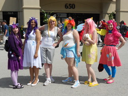 Size: 4320x3240 | Tagged: safe, artist:tehtig3r, derpy hooves, fluttershy, pinkie pie, rainbow dash, rarity, twilight sparkle, human, g4, cosplay, irl, irl human, photo