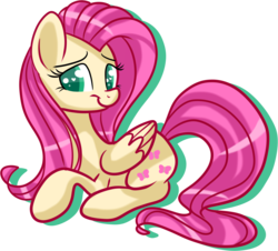 Size: 5135x4637 | Tagged: safe, artist:frostykat13, fluttershy, g4, absurd resolution, female, prone, simple background, smiling, solo, transparent background