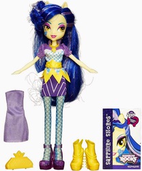 Size: 833x1000 | Tagged: safe, sapphire shores, equestria girls, g4, official, brushable, clothes, doll, dress, female, ponied up, solo, toy