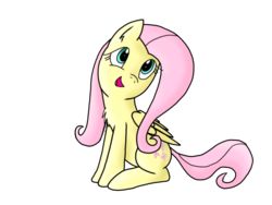 Size: 2048x1536 | Tagged: safe, artist:prismaticstars, fluttershy, g4, female, happy, open mouth, simple background, sitting, smiling, solo, transparent background