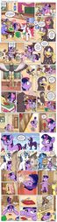 Size: 1200x4626 | Tagged: safe, artist:muffinshire, night light, shining armor, smarty pants, twilight sparkle, oc, oc:gisela, griffon, comic:twilight's first day, g4, book, classroom, comic, cookie, cookie jar, derp, filly, flashback, horn, key, lockers, lockpicking, magic, muffinshire is trying to murder us, princess celestia's school for gifted unicorns, professionalism, quill, saddle bag, scroll, slice of life, smoking horn, telekinesis, theme song, writing