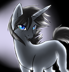 Size: 950x1000 | Tagged: safe, artist:nannersammich, oc, oc only, oc:theory brony, pony, unicorn, blank flank, facial hair, solo