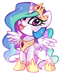 Size: 642x780 | Tagged: safe, artist:pepooni, princess celestia, alicorn, pony, g4, :p, chibi, cute, cutelestia, female, looking at you, mare, simple background, solo, tongue out, transparent background