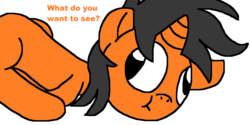 Size: 1707x854 | Tagged: safe, artist:tagman007, oc, oc only, pony, unicorn, big eyes, ponysona, question, simple background, white background