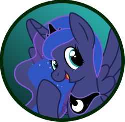 Size: 2702x2640 | Tagged: safe, artist:koonzypony, princess luna, g4, button, cute, female, high res, solo