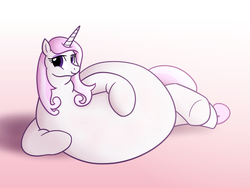 Size: 2000x1500 | Tagged: safe, artist:bigponiesinc, fleur-de-lis, pony, unicorn, g4, belly, big belly, bingo wings, draw me like one of your french girls, fat, female, fleur dis lourde, morbidly obese, obese, solo