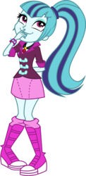 Size: 1392x2864 | Tagged: safe, artist:zeldarondl, sonata dusk, equestria girls, g4, my little pony equestria girls: rainbow rocks, cute, female, giggling, laughing, simple background, smiling, solo, sonatabetes, transparent background, vector
