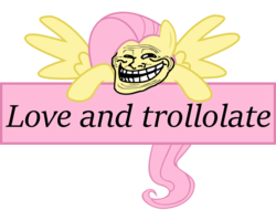 Size: 1026x778 | Tagged: safe, fluttershy, g4, female, love and trollolate, mouthpiece, solo