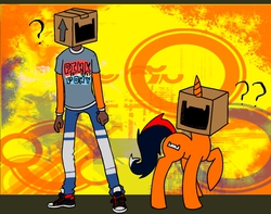 Size: 1110x873 | Tagged: safe, oc, oc only, human, box, cardboard box, human ponidox, ponysona