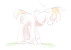 Size: 1156x817 | Tagged: dead source, safe, artist:gsphere, big macintosh, earth pony, pony, g4, horses doing horse things, male, sleeping, sleeping macintosh daily, solo, stallion