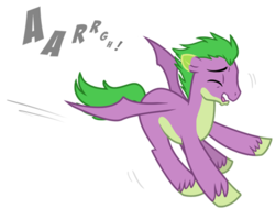 Size: 450x340 | Tagged: safe, artist:fanta5y, spike, pegasus, pony, g4, eyes closed, male, ponified, ponified spike, solo, species swap, wings