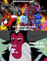 Size: 650x840 | Tagged: artist needed, source needed, safe, lord tirek, trixie, pony, unicorn, g4, my little pony: friendship is magic, season 4, twilight's kingdom, everyone steals tirek's meme, exploitable meme, female, hades, kid icarus, kid icarus: uprising, lord hater, mare, megatron, meme, metal sonic, sonic the hedgehog, sonic the hedgehog (series), tirek vs everyone meme, transformers, transformers prime, wander over yonder