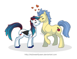 Size: 3000x2298 | Tagged: safe, artist:almairis, oc, oc only, earth pony, pegasus, pony, high res, oc x oc, solo