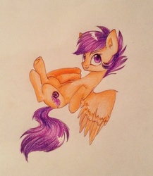 Size: 1518x1750 | Tagged: safe, artist:galaxytwentysix, scootaloo, g4, female, older, simple background, solo