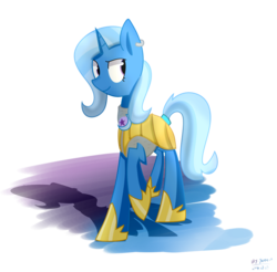 Size: 5730x5643 | Tagged: safe, artist:yaco, trixie, pony, unicorn, g4, absurd resolution, armor, dark ages, earring, female, mare, piercing, royal guard, simple background, solo, transparent background