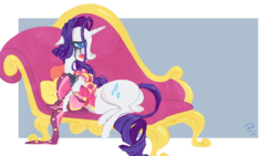 Size: 1886x1067 | Tagged: safe, artist:cruddydoodles, rarity, g4, crying, fainting couch, female, marshmelodrama, running makeup, sitting, snot, solo