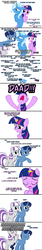 Size: 1050x6300 | Tagged: safe, artist:navitaserussirus, night light, trixie, twilight sparkle, twilight velvet, genie, asktwixiegenies, g4, coming out, fangirling, female, gay marriage, horn, horn ring, lesbian, meeting the parents, overprotective, parent, rule 63, ship:twixie, shipping, trickster