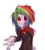 Size: 976x1076 | Tagged: safe, artist:fj-c, rainbow dash, equestria girls, g4, clothes, costume, female, halloween, halloween costume, jigsaw, looking at you, saw (movie), simple background, solo, transparent background