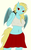 Size: 2386x3849 | Tagged: safe, artist:amora-silverspark, oc, oc only, oc:amora-silverspark, anthro, belly button, canterlot heights, clothes, high res, midriff, skirt, solo