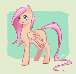 Size: 700x686 | Tagged: dead source, safe, artist:ouyrof, artist:phallerate, fluttershy, g4, blank flank, female, simple background, solo