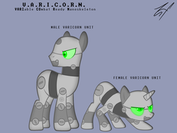 Size: 2000x1500 | Tagged: safe, artist:zehfox, android, gynoid, pony, robot, robot pony, female, soldier