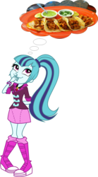 Size: 1066x1913 | Tagged: safe, sonata dusk, equestria girls, g4, my little pony equestria girls: rainbow rocks, female, simple background, solo, sonataco, taco, that girl sure loves tacos, that siren sure does love tacos, transparent background, vector