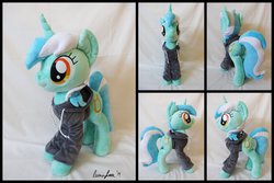 Size: 1095x730 | Tagged: safe, artist:lumenglace, lyra heartstrings, fanfic:background pony, g4, background pony, clothes, hoodie, irl, photo, plushie