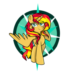 Size: 1600x1600 | Tagged: safe, artist:sugguk, sunset shimmer, alicorn, pony, g4, alicornified, female, race swap, shimmercorn, simple background, solo, transparent background