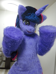 Size: 750x1000 | Tagged: safe, artist:tashiroyu, twilight sparkle, g4, fursuit, irl, photo, pixiv, solo