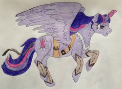 Size: 2104x1536 | Tagged: safe, artist:moonsong18, twilight sparkle, alicorn, pony, g4, female, mare, solo, traditional art, twilight sparkle (alicorn)