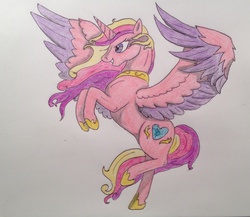 Size: 2046x1774 | Tagged: safe, artist:moonsong18, princess cadance, g4, female, solo, traditional art