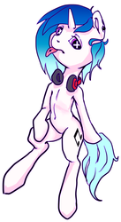 Size: 385x701 | Tagged: safe, artist:onylex, dj pon-3, vinyl scratch, g4, female, solo