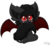 Size: 1100x1000 | Tagged: safe, artist:pegamutt, oc, oc only, oc:qetesh, bat pony, pony, blushing, cute, fangs, night, simple background, tail bite, transparent background