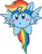 Size: 3000x3821 | Tagged: safe, artist:dfectivedvice, artist:scourge707, rainbow dash, puffball, g4, crossover, female, high res, kirby, kirby (series), kirby dash, kirbyfied, simple background, solo, species swap, transparent background, vector