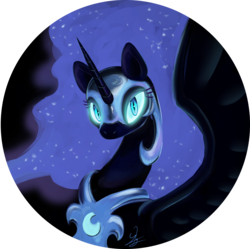 Size: 3327x3317 | Tagged: safe, artist:chirpy-chi, nightmare moon, g4, female, high res, solo