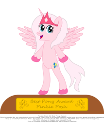 Size: 2167x2534 | Tagged: safe, artist:shikarispeeder, oc, oc only, oc:pinkie posh, alicorn, pony, high res, solo