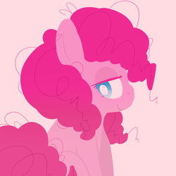 Size: 1000x1000 | Tagged: safe, artist:pegacornss, pinkie pie, g4, female, simple background, solo