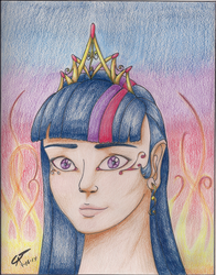 Size: 1688x2158 | Tagged: safe, artist:rmcas125, twilight sparkle, human, g4, humanized, solo, twilight sparkle (alicorn)