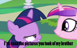 Size: 1280x800 | Tagged: safe, edit, edited screencap, screencap, princess cadance, shining armor, twilight sparkle, pony, a canterlot wedding, g4, caption, female, image macro, implied incest, implied shipping, implied straight, male, meme, needs more jpeg