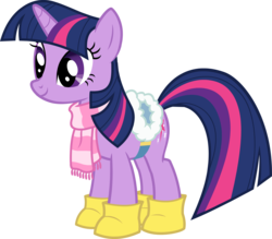 Size: 2862x2504 | Tagged: safe, twilight sparkle, pony, unicorn, g4, official, winter wrap up, boots, castle creator, clothes, female, high res, saddle, scarf, simple background, solo, transparent background, unicorn twilight, vector