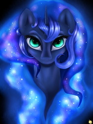 Size: 1800x2400 | Tagged: safe, artist:captainpudgemuffin, princess luna, g4, female, front view, full face view, portrait, solo