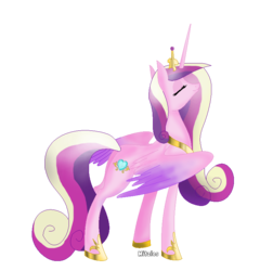 Size: 757x787 | Tagged: safe, artist:mitzies, princess cadance, alicorn, pony, g4, female, mare, simple background, solo, transparent background