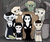 Size: 1024x863 | Tagged: safe, artist:qemma, blossom rock, carolyn jones, gomez addams, grandmama, jackie coogan, john astin, ken weatherwax, lisa loring, lurch, morticia addams, ponified, pugsley addams, ted cassidy, the addams family, thing addams, uncle fester, wednesday addams