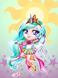 Size: 777x1028 | Tagged: safe, artist:auriaslayer, princess celestia, human, g4, female, humanized, sailor senshi, solo