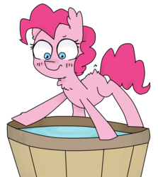 Size: 2865x3210 | Tagged: safe, artist:meowing-ghost, pinkie pie, earth pony, pony, g4, behaving like a cat, female, high res, solo, tub, water