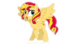 Size: 1280x720 | Tagged: safe, artist:sigmastarlight, sunset shimmer, alicorn, pony, g4, alicornified, female, race swap, shimmercorn, solo