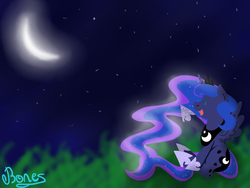 Size: 1280x960 | Tagged: safe, artist:nothin-but-my-bones, princess luna, lunadoodle, g4, female, moon, night, solo